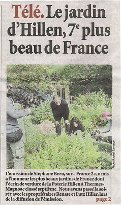 france2 au jardin de la poterie hillen