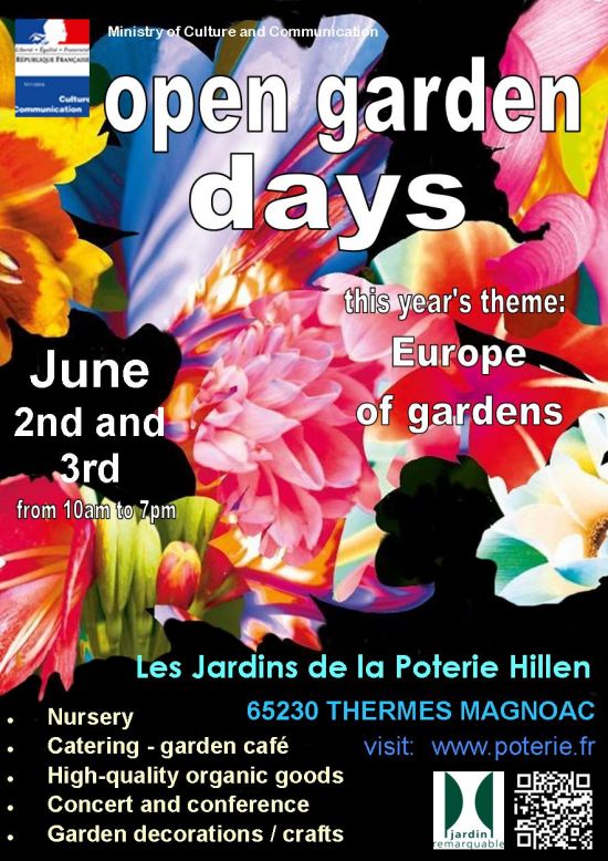 open garden days in the gardens of pottery Hillen